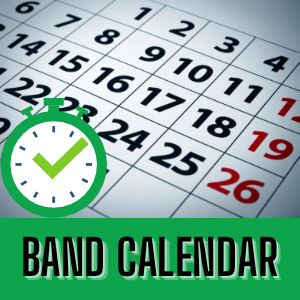 Band Calendar with calendar and clock