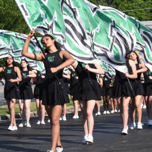 Color Guard holding flags